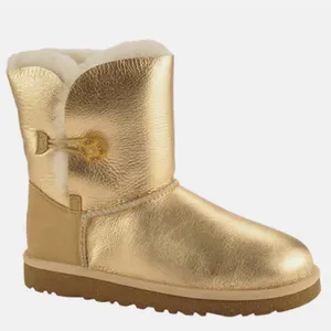 UGG Australia Light Shimmer Gold Bailey Button Boots Size 8 Cozy thumbnail 1