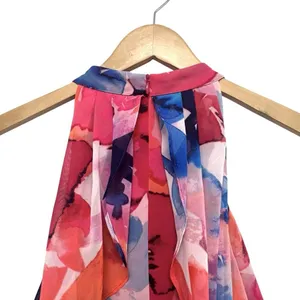 Eliza J Floral Halter Neck Popover Floral Maxi Dress Pink Multi Mock Size 10 thumbnail 6
