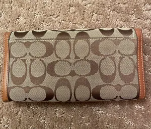 Coach brown logo wallet thumbnail 2
