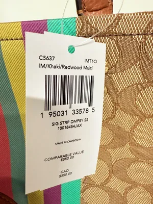 COACH Dempsey Tote 22 In Signature Jacquard With Stripe And Coach Patch C5637 thumbnail 5