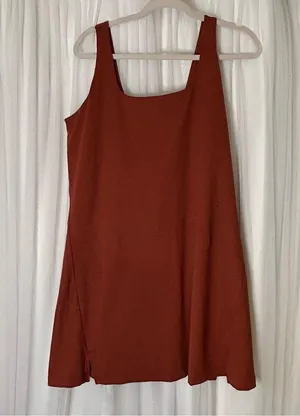 NWOT Old Navy PowerSoft Square Neck Shelf Bra Support Athletic Active Tank Dress thumbnail 1