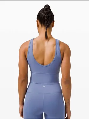 Lululemon Blue Power Pivot Tank Everlux fabric thumbnail 2