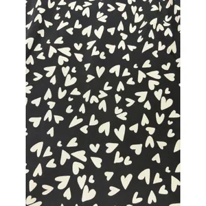 NWT Abercrombie & fitch womens black cream hearts mini dress. silky feel Size MP thumbnail 2