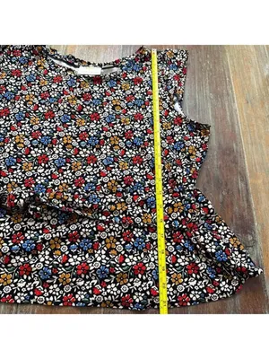 Maeve Anthropologie Floral Peplum Top XL thumbnail 10