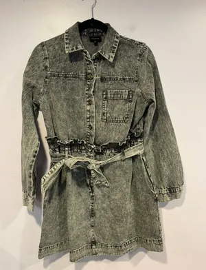 Who What‎ Wear denim acid wash long sleeve dress thumbnail 1
