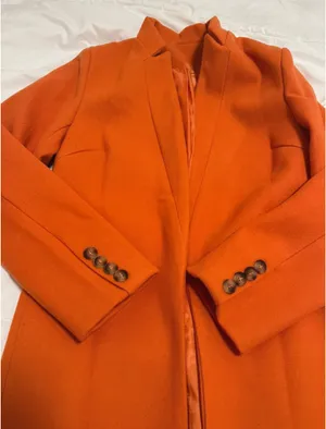 Cozy big orange coat Size M thumbnail 2