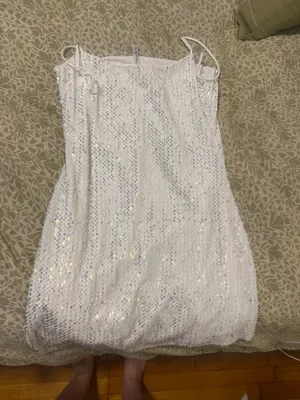 Lucy in the Sky White sequin dress thumbnail 2