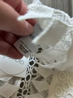 Peixoto White Eyelet Lace Mini Dress thumbnail 2