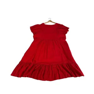 Knox Rose Red Babydoll Dress XXL Tiered Ruffle Coquette Romantic Boho thumbnail 3