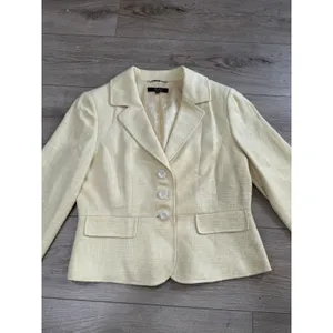 Alex‎ Marie Size 10 Ivory Women's Suit Jacket Blazer thumbnail 2