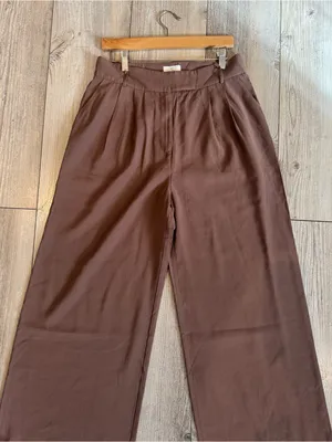 P.CILL Wide Leg Palazzo flowy Pants Brown Size Large NWT thumbnail 3