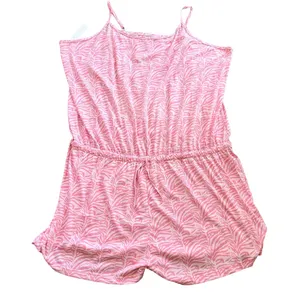 Pretty Secrets Romper 28/30 Pink Animal Print Adjustable Sleepwear New thumbnail 1