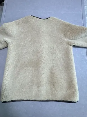 Dunst Collarless Buckled Shearling Jacket Size M thumbnail 5