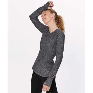 Lululemon Swiftly Tech Long Sleeve Women Size 6 Black White Static Athletic Top thumbnail 3