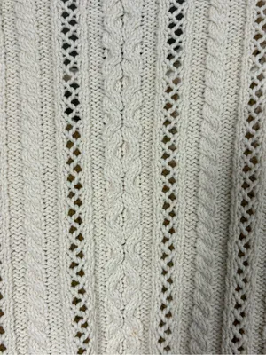 Lauren Ralph Lauren Cable Knit V-Neck Vintage Cotton Sweater Medium Winter Cozy thumbnail 5