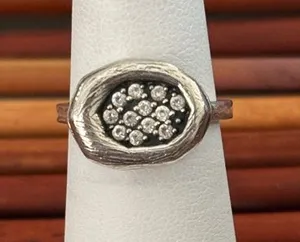 Silpada Cubic Zirconia Sterling Silver Ring Size 5 thumbnail 1