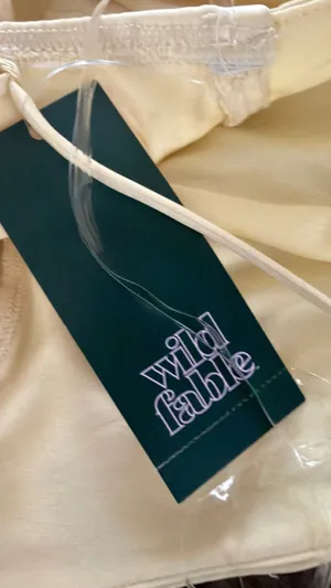 Women's Sleeveless Satin Asymmetrical Maxi A-Line Dress - Wild Fable™ Light Yellow L thumbnail 5