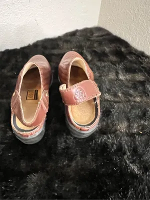 Ariat Women’s Size 7.5 Woven Brown Leather Slides Mules Strap Style 94024 thumbnail 4