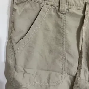 The‎ North Face Womens Tan Khaki Hiking Shorts Size 16 Drawstring Nylon Trekking thumbnail 2