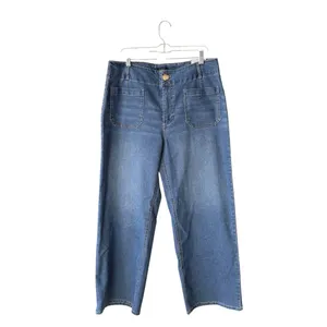 NEW‎ Rafaella Denim Wide Leg Jeans Plus Size 14 Patch Pockets Casual Boho Preppy thumbnail 5