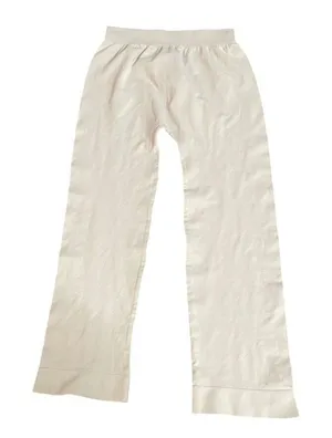 Nikibiki‎ Womens Light Grey Seamless Ribbed Lounge Pants Straight Leg Stretch thumbnail 1
