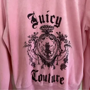 Juicy Couture Vintage Y2K Pink Velour Hoodie, L thumbnail 11