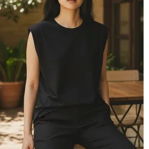 ZARA Perfect Sleeveless Lightweight Blouse Open V Neck Key Hole Back Small Black thumbnail 10