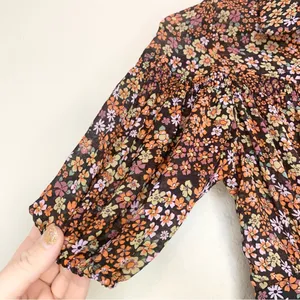 Free People Bonnie Floral Chiffon Mini Dress Size XS thumbnail 10