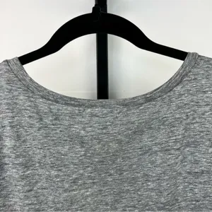 Leith Nordstrom Dress Womens XL Gray Blouson Ruched Tulip Hem Long Sleeve Knit thumbnail 5
