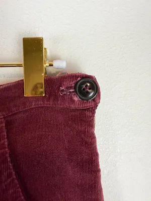 Prairie Underground Yr Arrow Pants Burgundy Wine Corduroy Wide Leg Size Small thumbnail 5