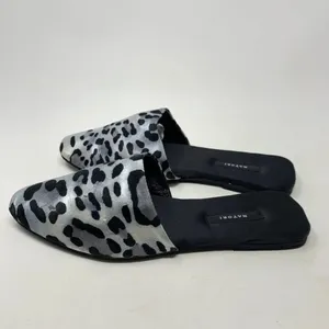 Natori Adore Satin Leopard Print‎ Mules Black Gray Size US 7 thumbnail 11