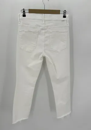 Mother Jeans Women’s 30 White Denim the Insider Crop Step Fray 1157-753 26” thumbnail 3