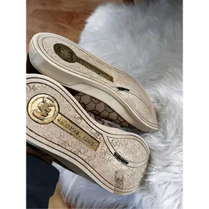 Michael Kors brown sneakers leather with cloth size 9.5 thumbnail 4