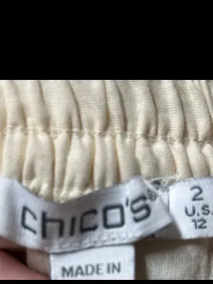 Chico’s Maxi Skirt Size Large Cream Crochet Gauze Trim Boho Festival Coastal thumbnail 5
