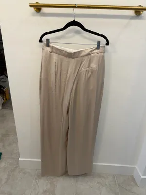 ZARA Silk Pants Wide-Leg thumbnail 3