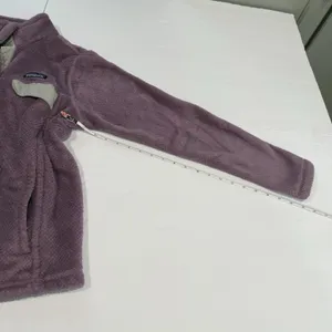 Patagonia Re Tool Verbena Purple Snap Pullover Fleece Fuzzy‎ Jacket Size MEDIUM thumbnail 7