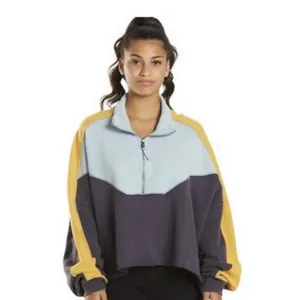 Free People Movement Split Color Block Quarter Zip 1/4 Zip Pullover Medium thumbnail 2