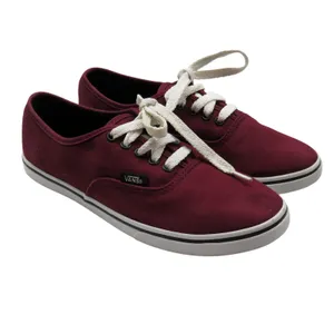 Vans Classic Low Top Skate Shoes Maroon Burgundy Sneakers Size 7.5 thumbnail 2