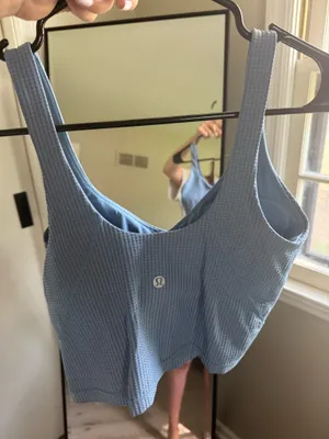 Lululemon Blue Textured align tank  thumbnail 2