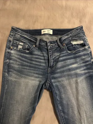 BKe Stella Blue Distressed Skinny Jeans thumbnail 7