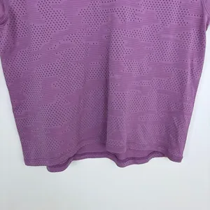 Lululemon Train to Be Short Sleeve Camo Dot Wisteria Purple Workout Top Size 10 thumbnail 4
