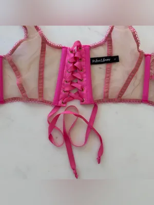 For Love And Lemons Pink Floral Corset Bra thumbnail 2