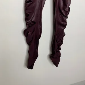 Alo yoga High-Waist Cinched Legging Oxblood Shine Purple Womens Large thumbnail 12