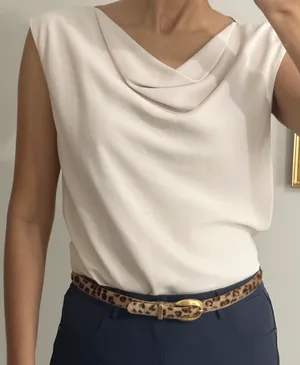 MM LAFLEUR sleeveless cowl neck satin Nora top thumbnail 1
