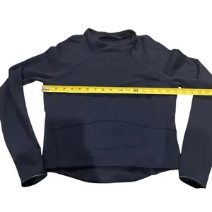 Lululemon Women's‎ 6 Hill And Valley Mock Neck Pullover Nocturnal Teal Crop thumbnail 7