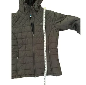 Columbia Women's Black Lightweight Puffer Jacket with Pockets and Logo Medium thumbnail 4