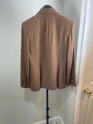 Kasper Double-Breasted Blazer Jacket - Camel Brown thumbnail 2