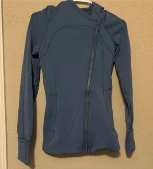 Lululemon Every Journey Hooded Zip-Up Jacket Size 2 Blue thumbnail 1
