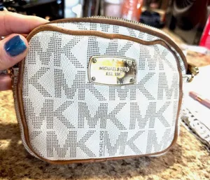 Michael Kors Cream and Tan Mini Bag thumbnail 1
