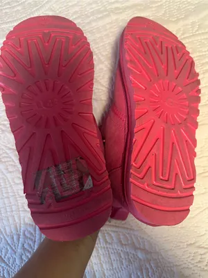 UGG Kids Bright Pink Suede Lace-Up Shearling Boots thumbnail 8